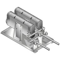 Oil preheater station      Electric or medium preheaters can be employed as required. A combination of the two is equally possible.