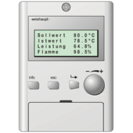 Control and display unit with clear-text display      4 language packs, each with 6 languages